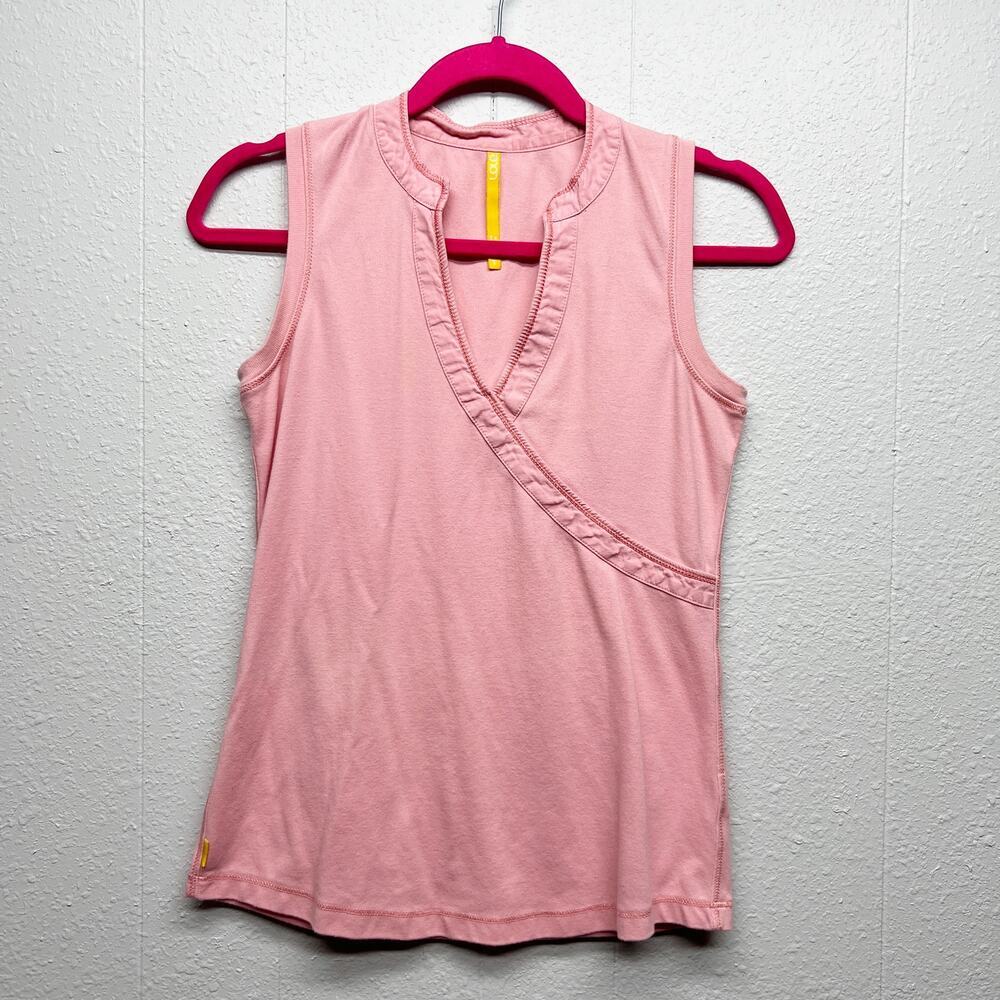 Lole Soft Girl Ruffle Kawaii Chic Coquette Preppy Romantic Womens Top Sz Small